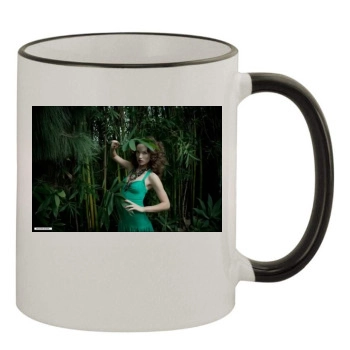 Olivia Wilde 11oz Colored Rim & Handle Mug