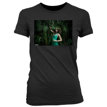 Olivia Wilde Women's Junior Cut Crewneck T-Shirt