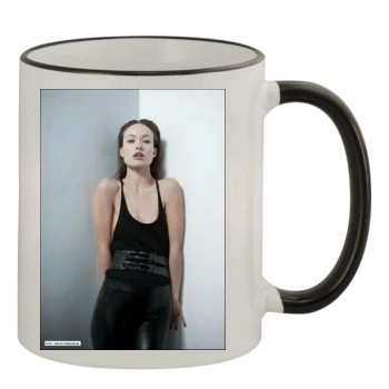 Olivia Wilde 11oz Colored Rim & Handle Mug