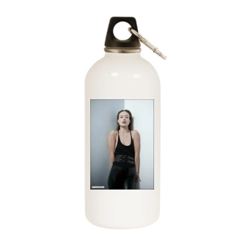 Olivia Wilde White Water Bottle With Carabiner