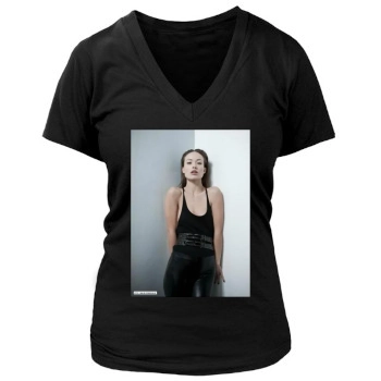 Olivia Wilde Women's Deep V-Neck TShirt