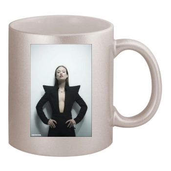 Olivia Wilde 11oz Metallic Silver Mug