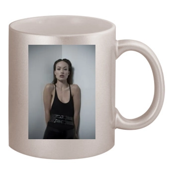 Olivia Wilde 11oz Metallic Silver Mug