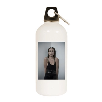 Olivia Wilde White Water Bottle With Carabiner