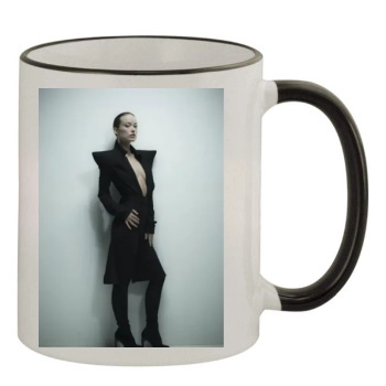 Olivia Wilde 11oz Colored Rim & Handle Mug