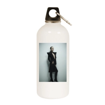 Olivia Wilde White Water Bottle With Carabiner