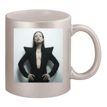 Olivia Wilde 11oz Metallic Silver Mug