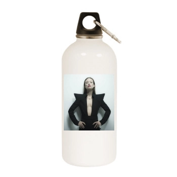 Olivia Wilde White Water Bottle With Carabiner