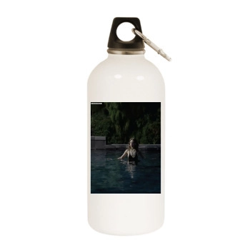 Olivia Wilde White Water Bottle With Carabiner