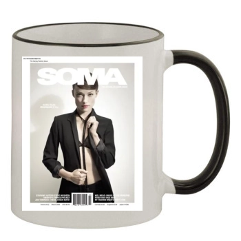 Olivia Wilde 11oz Colored Rim & Handle Mug