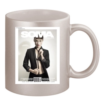 Olivia Wilde 11oz Metallic Silver Mug