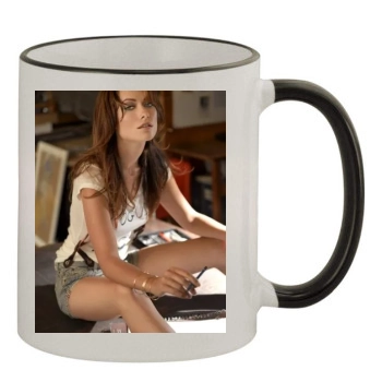 Olivia Wilde 11oz Colored Rim & Handle Mug