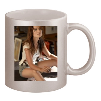 Olivia Wilde 11oz Metallic Silver Mug