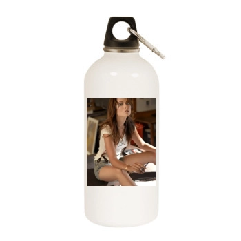 Olivia Wilde White Water Bottle With Carabiner