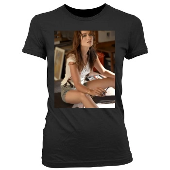 Olivia Wilde Women's Junior Cut Crewneck T-Shirt