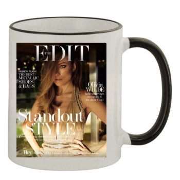 Olivia Wilde 11oz Colored Rim & Handle Mug