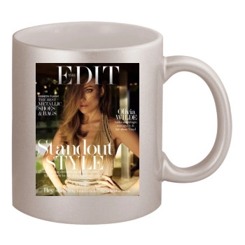 Olivia Wilde 11oz Metallic Silver Mug