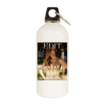 Olivia Wilde White Water Bottle With Carabiner