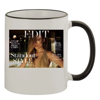 Olivia Wilde 11oz Colored Rim & Handle Mug