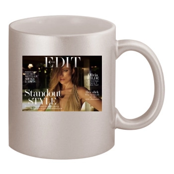 Olivia Wilde 11oz Metallic Silver Mug