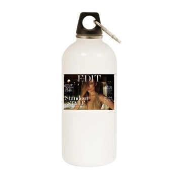 Olivia Wilde White Water Bottle With Carabiner