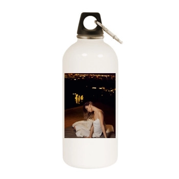 Olivia Wilde White Water Bottle With Carabiner