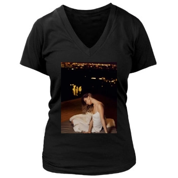 Olivia Wilde Women's Deep V-Neck TShirt