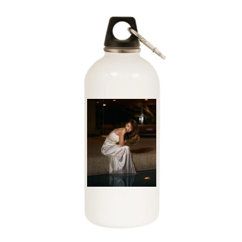 Olivia Wilde White Water Bottle With Carabiner