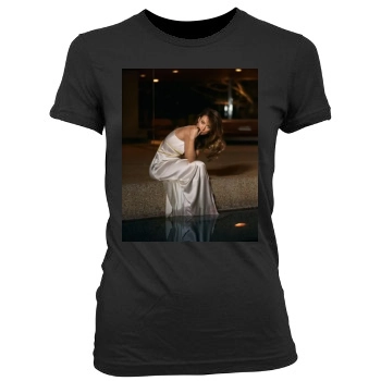 Olivia Wilde Women's Junior Cut Crewneck T-Shirt