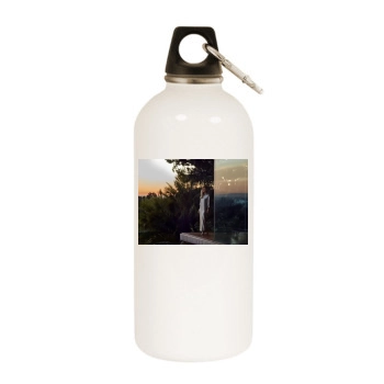 Olivia Wilde White Water Bottle With Carabiner