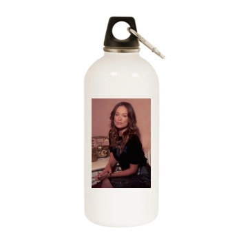 Olivia Wilde White Water Bottle With Carabiner