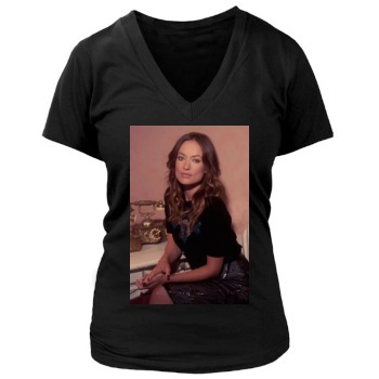 Olivia Wilde Women's Deep V-Neck TShirt