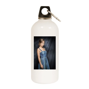 Olivia Wilde White Water Bottle With Carabiner