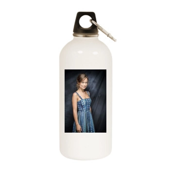 Olivia Wilde White Water Bottle With Carabiner