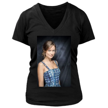 Olivia Wilde Women's Deep V-Neck TShirt