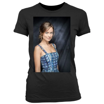 Olivia Wilde Women's Junior Cut Crewneck T-Shirt