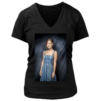 Olivia Wilde Women's Deep V-Neck TShirt