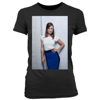 Olivia Wilde Women's Junior Cut Crewneck T-Shirt