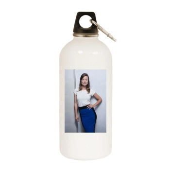 Olivia Wilde White Water Bottle With Carabiner