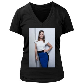 Olivia Wilde Women's Deep V-Neck TShirt