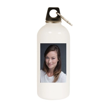 Olivia Wilde White Water Bottle With Carabiner