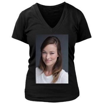 Olivia Wilde Women's Deep V-Neck TShirt