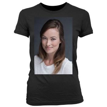 Olivia Wilde Women's Junior Cut Crewneck T-Shirt