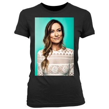 Olivia Wilde Women's Junior Cut Crewneck T-Shirt