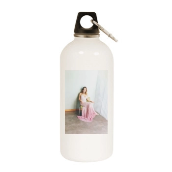 Olivia Wilde White Water Bottle With Carabiner