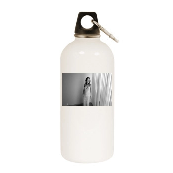 Olivia Wilde White Water Bottle With Carabiner