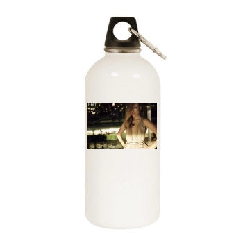 Olivia Wilde White Water Bottle With Carabiner