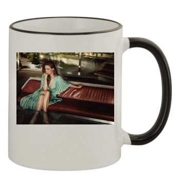 Olivia Wilde 11oz Colored Rim & Handle Mug