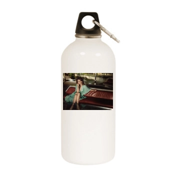 Olivia Wilde White Water Bottle With Carabiner