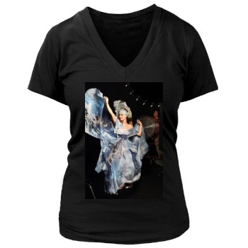 Olivia Wilde Women's Deep V-Neck TShirt